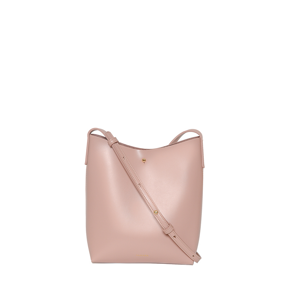 Medium Bucket Bag- Nude Calfskin