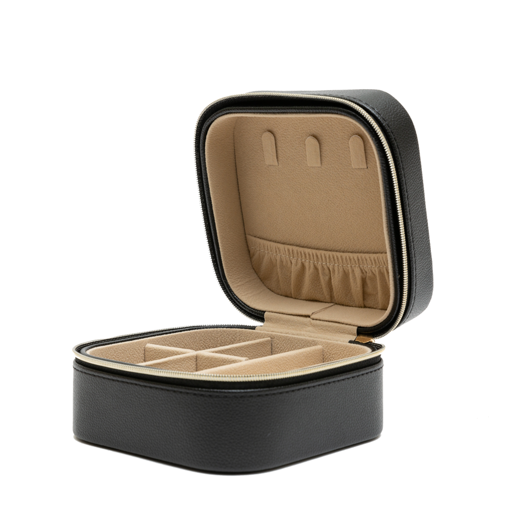 Jewelry Travel Case Minimal Jewelry Box in Vegan Leather by 