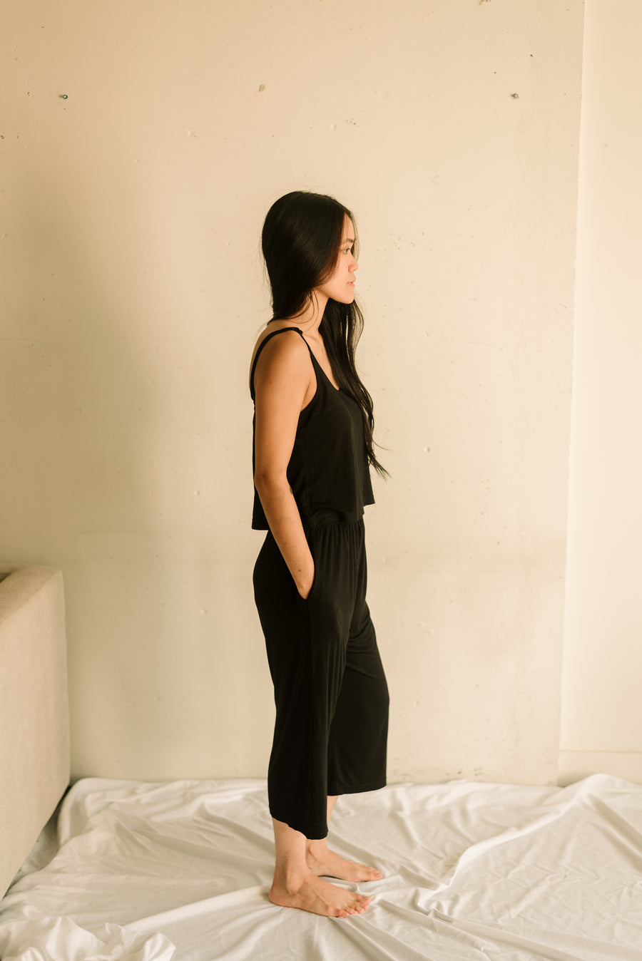 The Relaxed Bamboo Crop Pant