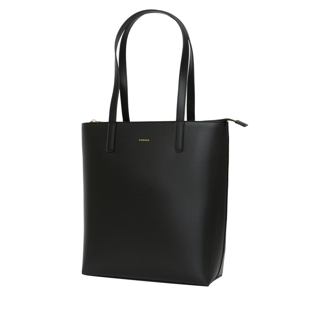 Black tote with sales zipper